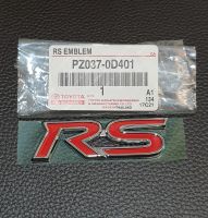 ของแท้ GENUINE โลโก้ RS สีแดง -บรอน์ ติดท้ายรถ สำหรับ โตโยต้า ยารีส วีออส 2007-2011 FOR  YARIS VIOS 2007-2012