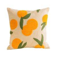 G5AB Morocco Woven Tufted Orange Fruit Pillow Case Nordic Vase Pattern Cushion Cover