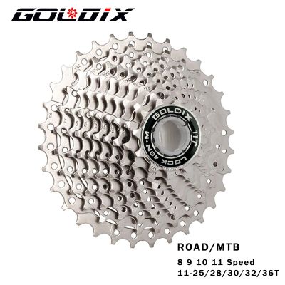 GOLDIX Road Bike 8 9 10 11 Speed Velocidade 11-25T/28T/32T/34T/36T Bicycle Cassette Freewheel MTB Sprocket for SHIMANO SRAM