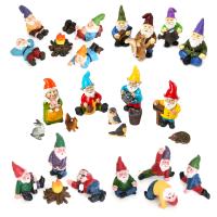 【hot】▩✽✕ Gnomes Figurines Garden Figure Decorations Ornaments Set Collection Small Drunk Dwarf