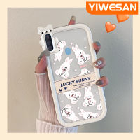 YIWESAN เคส M01s A10s M11 A11ลายการ์ตูนกระต่ายนำโชคสีสันสดใสเคสซิลิโคนเลนส์กล้องถ่ายรูปแบบนิ่มสัตว์ประหลาดน้อยน่ารักเคสป้องกันกันกระแทกแบบใสง่าย