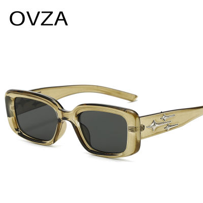 OVZA 2023แว่นกันแดดผู้หญิงแฟชั่นใหม่แว่นตาสี่เหลี่ยมผืนผ้า UV400ผู้ชายสไตล์พังค์ S1160