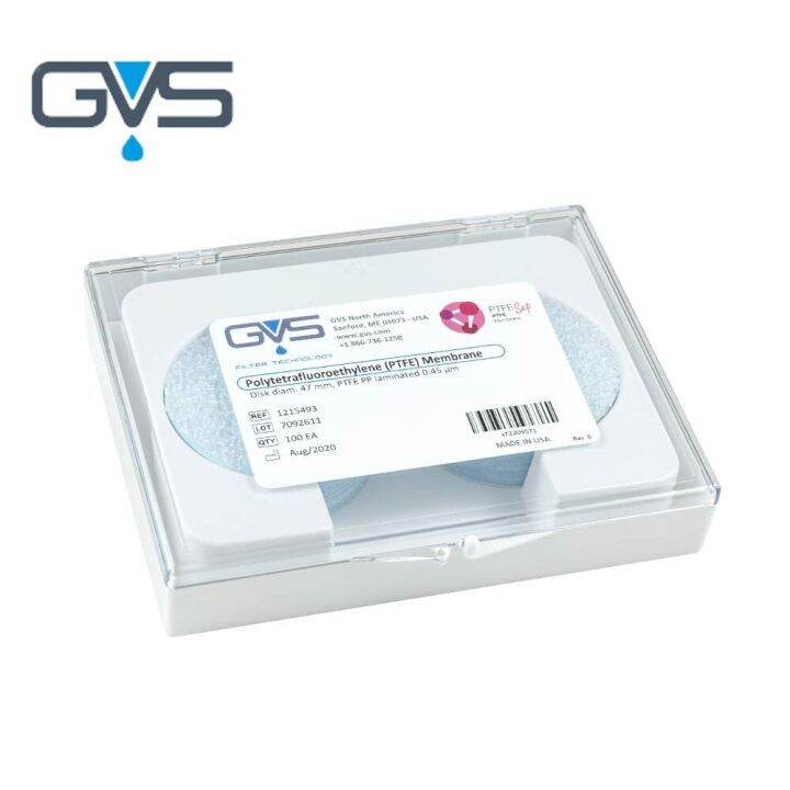 GVS Filter, Disk, PTFE, Laminated, 0.45µm, 47mm, 100/PK (Free gift with any purchase) Lazada