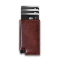 【LZ】o9o2jg Fashion Slim ID Card Holder Men Real Leather Multi-Function Designer Bank Card Wallet Business Pop-Up Cardholder High Quality