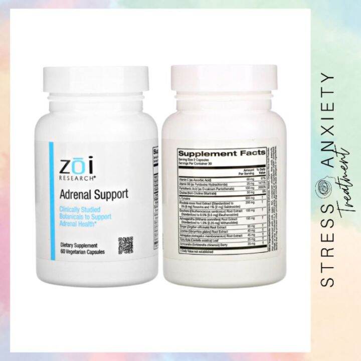 ZOI Research, Adrenal Support, 60 Vegetarian Capsules | STRESS ...