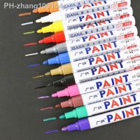 Colorful Permanent Paint Marker Waterproof White Markers tire tread rubber fabric Paint metal 12 Colors Paint Marker Pens 6 Pcs