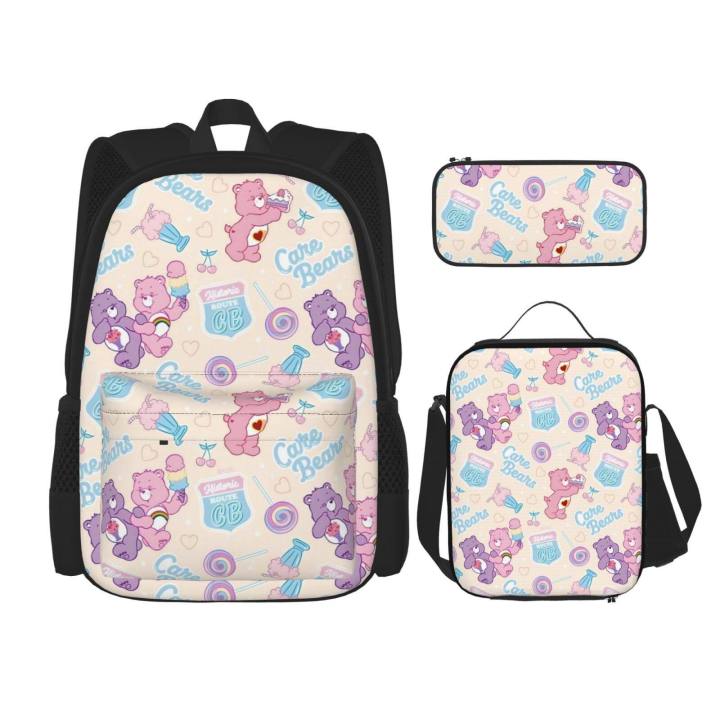 care-bears-children-backpack-set-with-schoolbag-lunch-bag-pencil-case-backpack