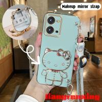 เคส VIVO Y02t Y02 Y02a 5G 2022เคสโทรศัพท์ซิลิโคนเหลวเคสนิ่มฝาครอบกันชนป้องกันเรียบสายดีไซน์ใหม่แนวทแยงคอสายคล้องแขวน DDWDKT01