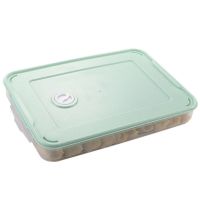 Plastic Stackable Kitchen Pantry Box for Cabinet Refrigerator Pantry Counter Food Storage Container Attached Lid Organizer for