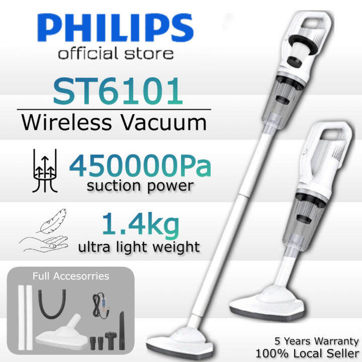 Philips ST6101 Wireless Vacuum Cleaner Rechargeable Cordless Vacuum (24 Hour Fast Delivery
