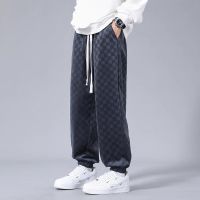 、’】【= Chinese Style 2023 Corduroy Mens Clothing Loose Wide-Leg Harem Pants Retro Plus Size Casual Trousers Oversized Sweatpants