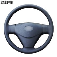 DIY Black Soft Artificial Leather Car Steering Wheel Cover for Hyundai Accent 2006-2011 Getz 2005 Kia Rio Rio5 2006-2009