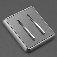 Push Button Switch Organ Key Rocker Switch Gray Modern Style 1/2/3/4 Gang 1 Way Flame Retardant Wall Light Switch 250V 10A