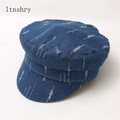 HotBeret ใหม่หมวกฤดูใบไม้ผลิ Aummer Aun หมวก Beret ผู้หญิง Navy หมวกผู้หญิงหมวกปานามาผู้หญิงแปดเหลี่ยมหมวก Newsboy หมวก