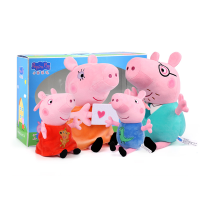 1930ซม. Original Peppa Pig Plush ของเล่นเย็บปักถักร้อยสไตล์ตุ๊กตาน่ารักสัตว์ George Holiday Party ตกแต่งเด็กคริสต์มาส Gift