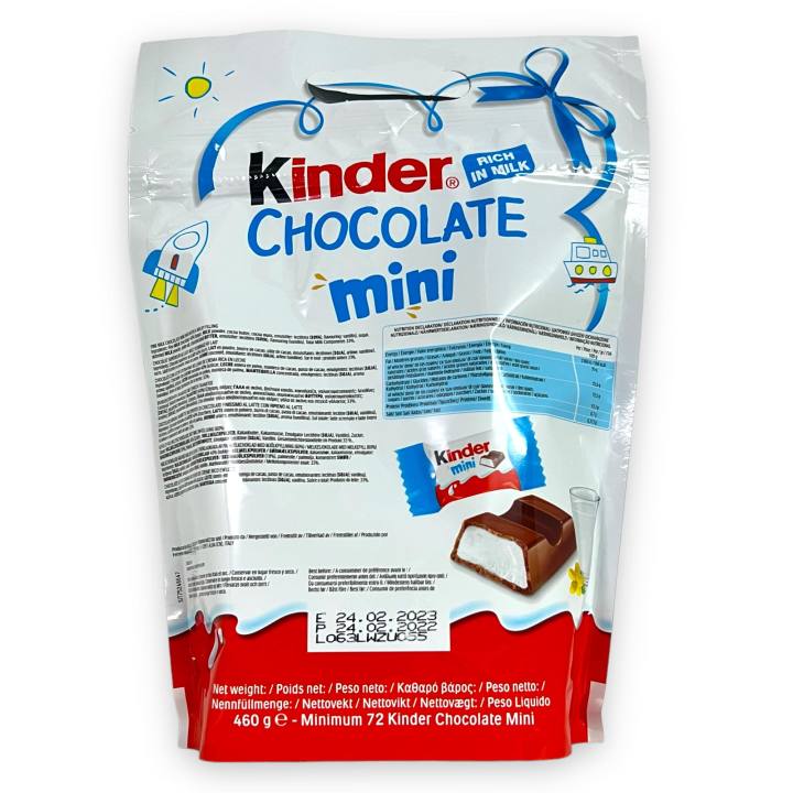 kinder-chocolate-mini-ช็อคโกแลตคินเดอร์ไส้ครีมนมวานิลลา-ห่อใหญ่-72ชิ้น
