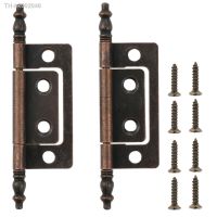 ▪ 2Pcs 83x24mm Antique Bronze Crown Head Hinges with Screws Jewelry Gifts Wood Box Decorative Hinge for Furniture Cupboard Cabinet