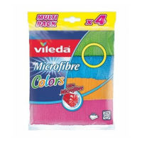 VILEDA วิเลดา ผ้าไมโครไฟเบอร์ คัลเลอร์ แพ็ค 4