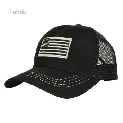 Lahde ชุดหมวกบังแดดกันแดดสำหรับผู้ชายหมวกหน้าร้อนลายพรางธงชาติใหม่หมวกเบสบอล