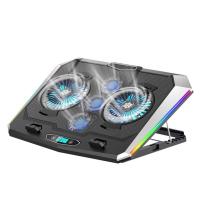 Coolcold แฟชั่นที่ลดอุณหภูมิโน๊ตบุ๊กพัดลมโน้ตบุ๊ก RGB 5แฟนเกมเท่ยืนเข้ากันได้กับโน๊ตบุ๊คคอมพิวเตอร์ส่วนบุคคล J81