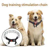 Dog Training Collar Choke Collars Metal Dog Tips Chain Effective Comfort Dog With Ruer Training Detachable Neckla E5Z3