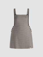 Cider Houndstooth Split Mini Dress Curve &amp; Plus