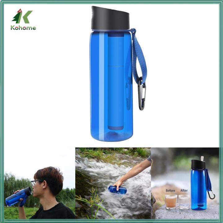 Kohome 4Stage Travel Water Filter Bottle Straw Purifier Camping Survival Lazada PH