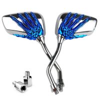 2pcs Universal Motorcycle Rearview Mirror With Screw Aluminium Alloy Scooter Skeleton Hand Refit Motorbike Side Mirrors Mirrors