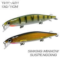 13G 11Cm Sinking Minnow ระงับเหยื่อปลาเสมือนจริงเหยื่อแข็งขายส่งอุปกรณ์เสริม