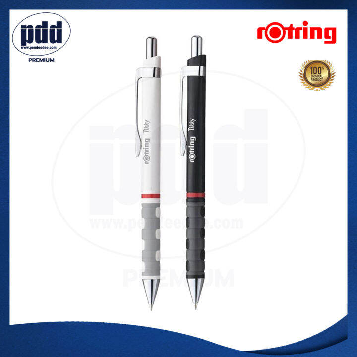 rotring-tikky-ปากกาลูกลื่น-rotring-หมึกน้ำเงิน-หัว-m-ด้ามดำ-ขาว-เหลือง-แดง-น้ำเงิน-rotring-tikky-ballpoint-pen-blue-ink-medium-point