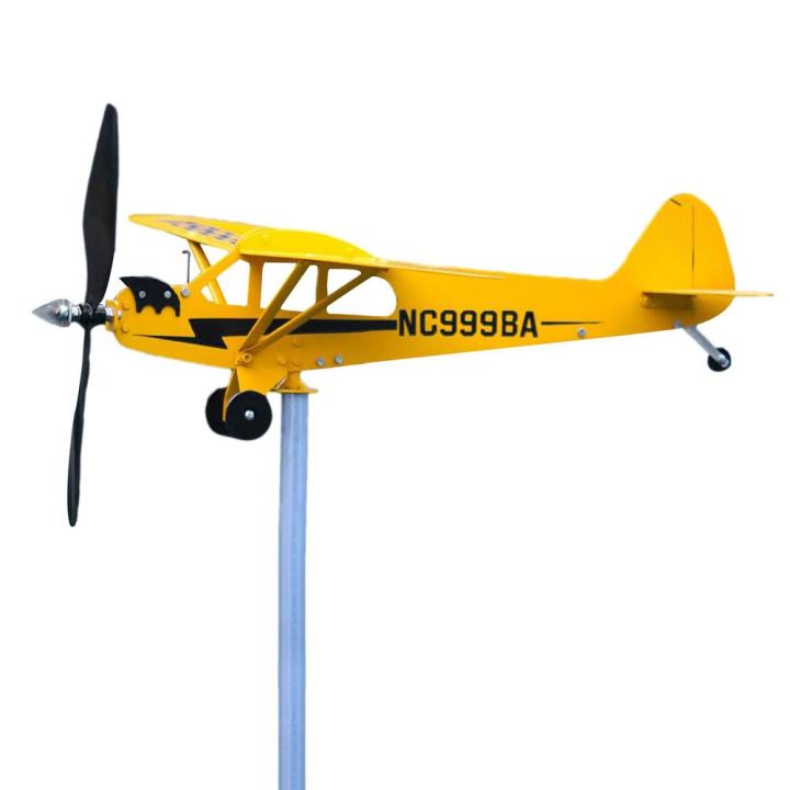 เครื่องบิน-weathervane-plug-in-vane-3d-kinetic-art-สไตล์-spinning-decor-wind-chime-ตกแต่งสวน-party-supplies-airplane