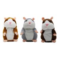 15cm Cute Walking Talking Hamster Plush Animal Doll Funny Sound Record Repeat Voice Changing Educational Toy s