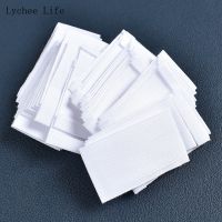 【LZ】™┋♕  Lychee vida 48 pçs branco pano em branco etiquetas tag para vestuário etiqueta artesanal roupas jeans sacos sapatos diy costura materiais