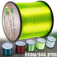 500m Fishing Line 2.64LB-39LB Fluorocarbon Coating Treatment Process Carbon Surface Nylon Line for Freshwater Saltwater Fishing Fishing Lines