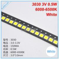 100pcs 3030 3V 0.5W LED Lamp Beads SMD LED White Blue LED Light-emitting Diode New original