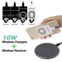 10W Wireless Fast Chargers &amp; Universal Micro USB Type C Qi Wireless Charging Receiver Adapter for iPhone 6 7 Plus Samsung Xiaomi