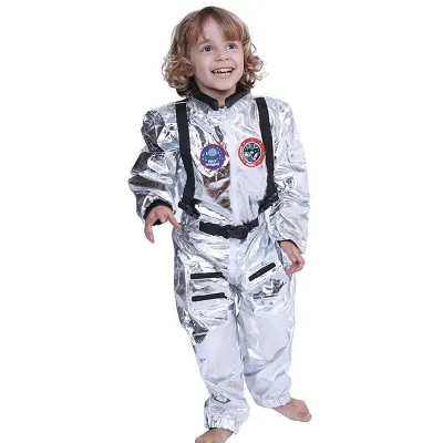 NASAเด็กนักบินอวกาศเครื่องแต่งกายฮาโลวีนนักบินอวกาศเด็กเสื้อคลุมหลวม ๆ - ตลกพรรคคอสเพลย์