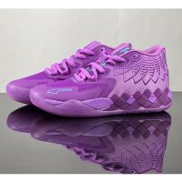 RT [Original] PM * M B.01 Rick And Morty Purple Lamelo- Ball- Fashion Shock Absorption Men Basketball Shoes Comfortable Sports Shoes {Free Shipping}