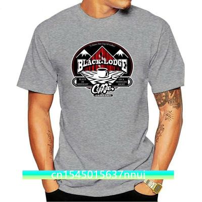 Men Black Lodge Coffee Tshirt Unique Twin Peaks T Shirts Short Sleeves Cotton Leisure Tees Shirt