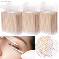 ◆✉ 500/1000pcs Wood Cotton Swab Eyelash Sticks Microbrush Cleaning Swabs Nails Ear Toothpicks Eye Lash Glue Removing Cosmetic Tools