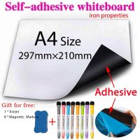 A4 Size Self-adhesive Soft Dry Erase Whiteboard Calendar Wall Board Iron Properties Can Absorb Magnetic Products Planner Sticker