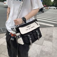 INS Fashion Brand Shoulder Bag Mens Fashion Trend Large Capacity Crossbody Bag Womens Leisure Japanese Student Postman Backpack