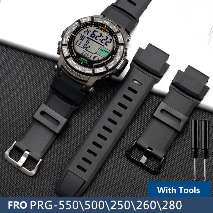 Silicone Watch Strap For Casio PROTREK PRG260/550/250/500 PRW3500
