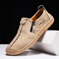 Sepatu Kulit PUA Bua Tangan, Sepatu Selop Kasual PRA,Supatu Kulasi,Supatu Flat PRA,Sepatu Mokukuran Plus