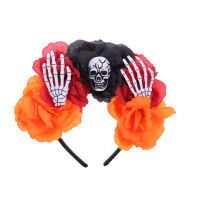 Sugar Skull Hairband Goth Hair Wreath Skull Flower Headband Gothic Rose Headband Day Of The Dead Hair Accessories