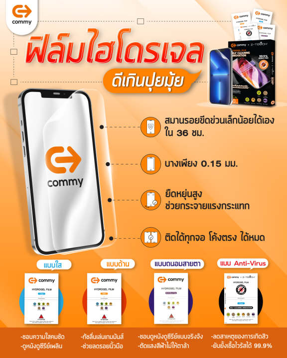 ฟิล์มไฮโดรเจล-สำหรับโทรศัพท์มือถือ-redmi-film-hydrogel-commy-for-redmi-4