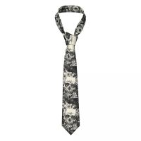 Skull Men Necktie Skinny Polyester 8 cm Wide Skeleton Death Gothic Dark Horror Goth Neck Ties for Men Daily Wear Gravatas Party