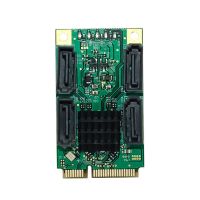 PCIe to 4 Ports SATA3.0 6Gbps Hard Disk Adapter Card Mini PCI Express to SATA 3.1 Controller Expansion Card