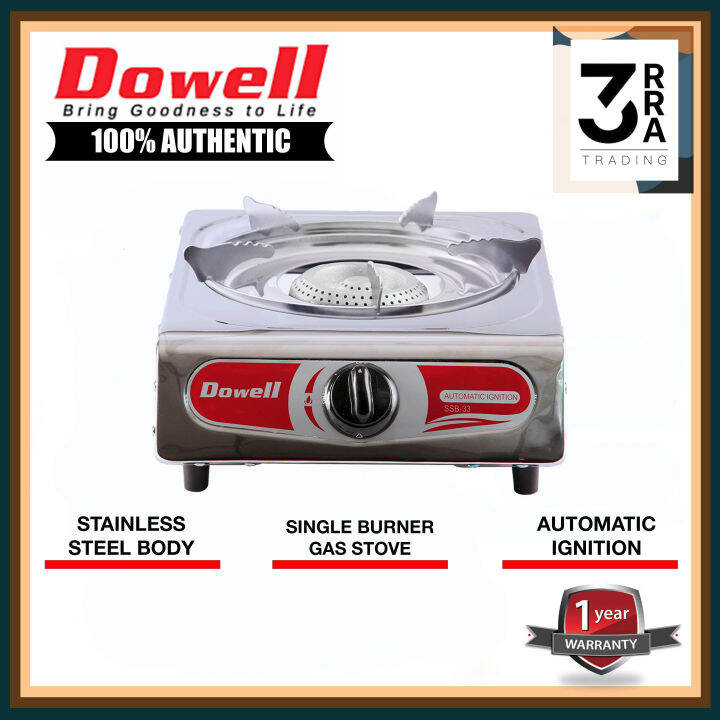 Dowell Single Burner Gas Stove SSB33 Lazada PH