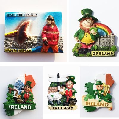 ♘₪ Ireland Dingle Peninsula Dublin The Temple Bar Tourism Souvenir Fridge Sticker 3d Painting Refrigerator Magnets Collection Gift